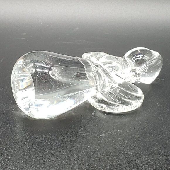 Vintage Clear Art Glass Praying Angel Figurine or Paperweight - Picture 2 of 14